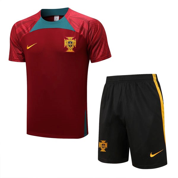 Camiseta Entrenamiento Portugal Conjunto Completo 2022/2023 Rojo